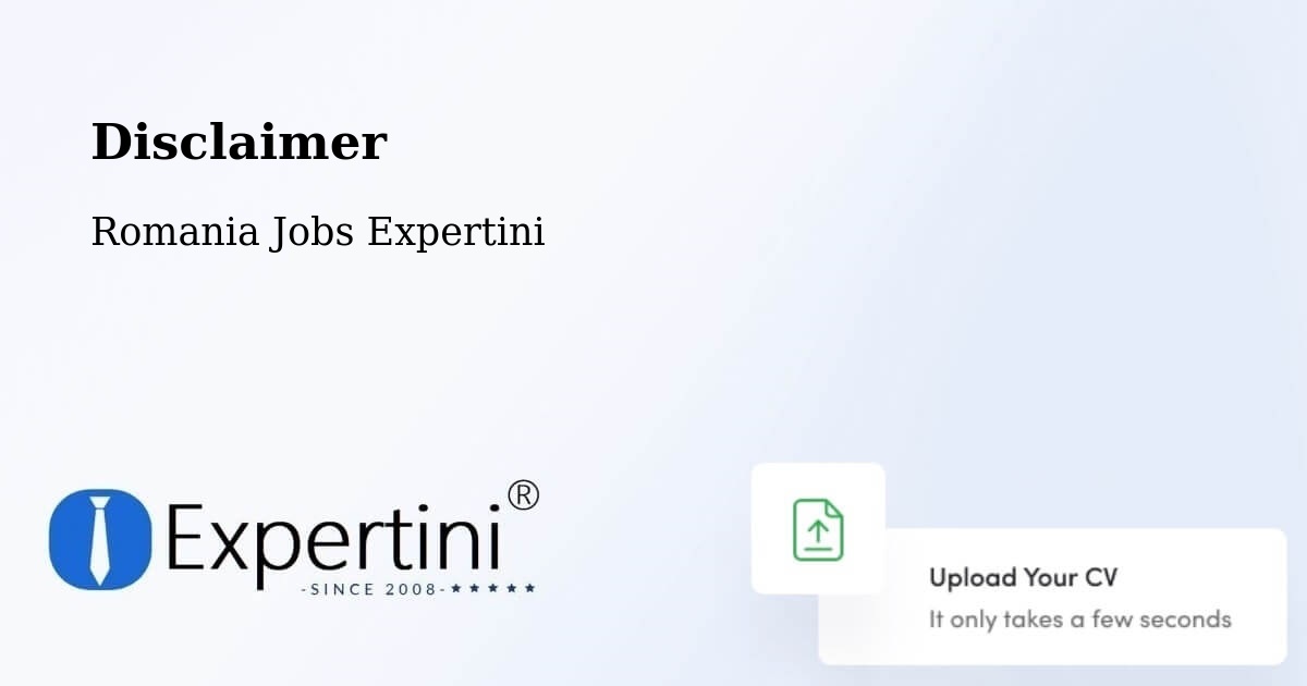 Disclaimer – Ip - Romania Jobs Expertini